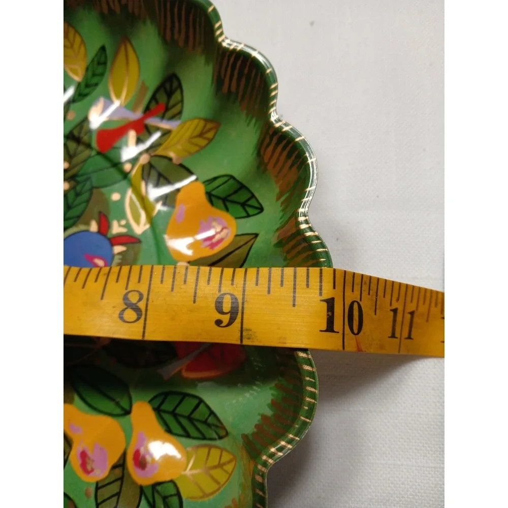 Vintage Christmas 1960's Plastic Cookie Tray Twelve Days Partridge In Pear Tree